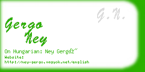 gergo ney business card